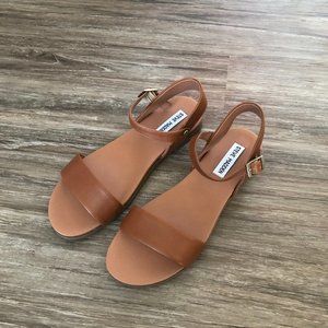 Steve Madden Dina Tan Leather Sandals